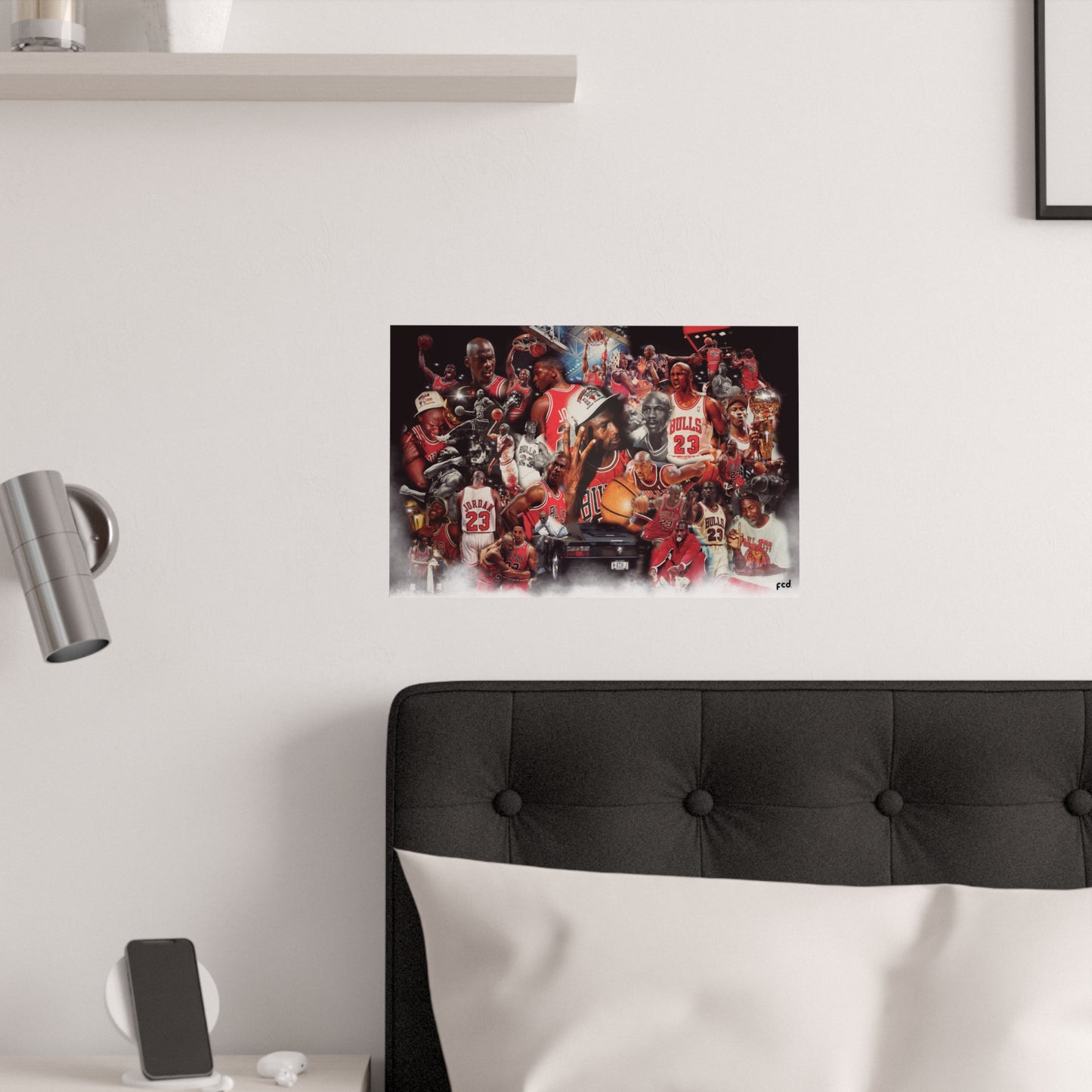 'MJ GOAT COLLAGE' Satin Poster Print