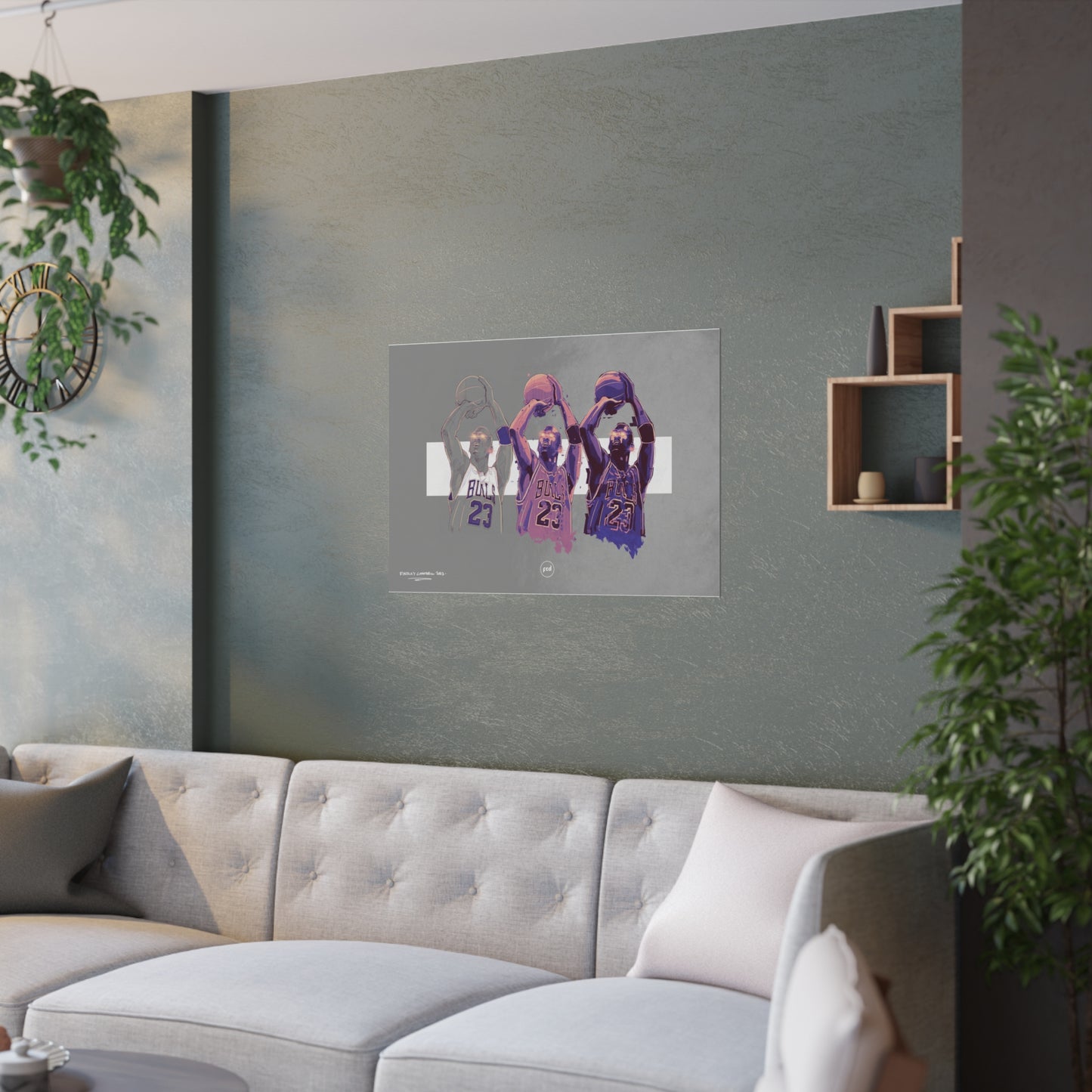 'MJ SKETCH' Satin Poster Print