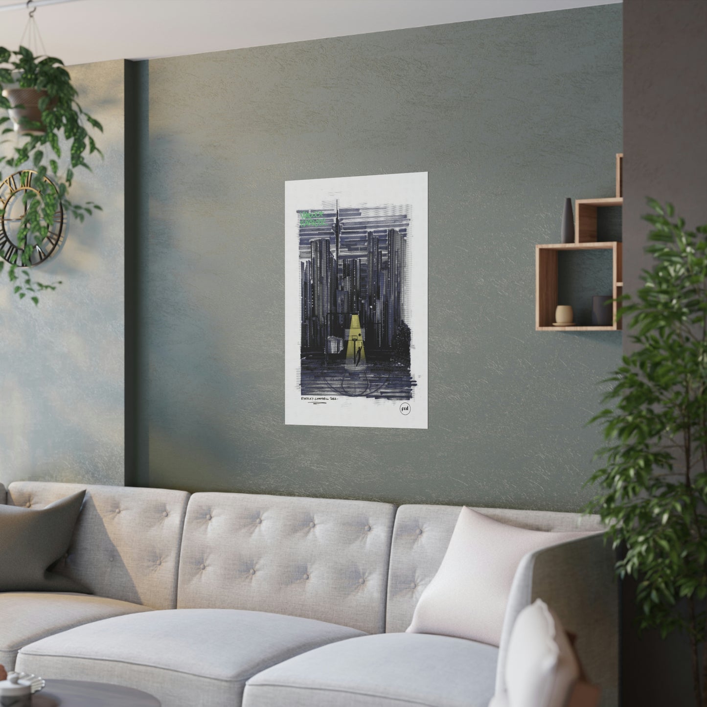 'VIADUCT HARBOUR' Satin Poster