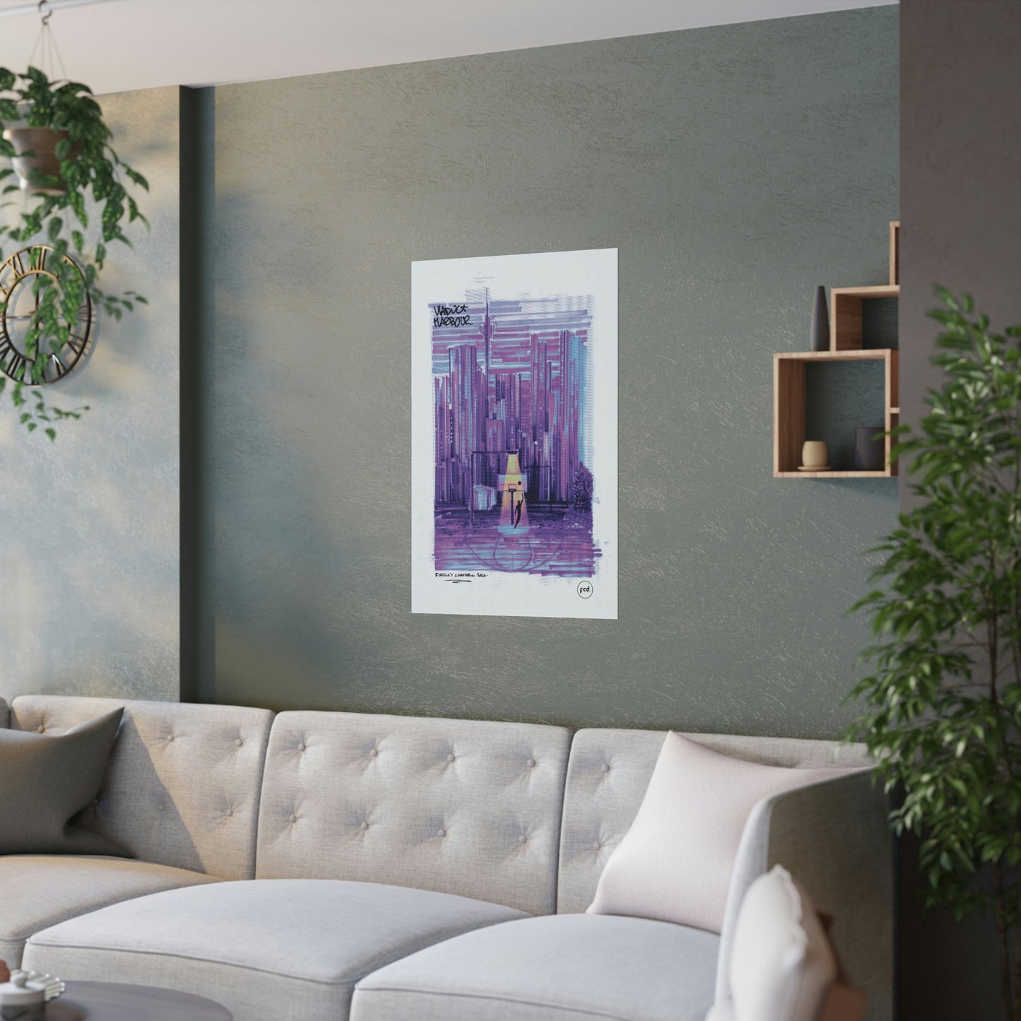 'VIADUCT HARBOUR' Satin Poster