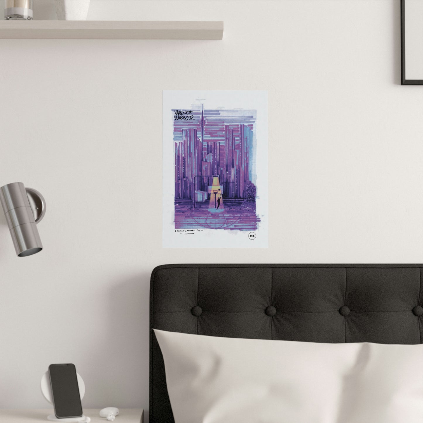 'VIADUCT HARBOUR' Satin Poster