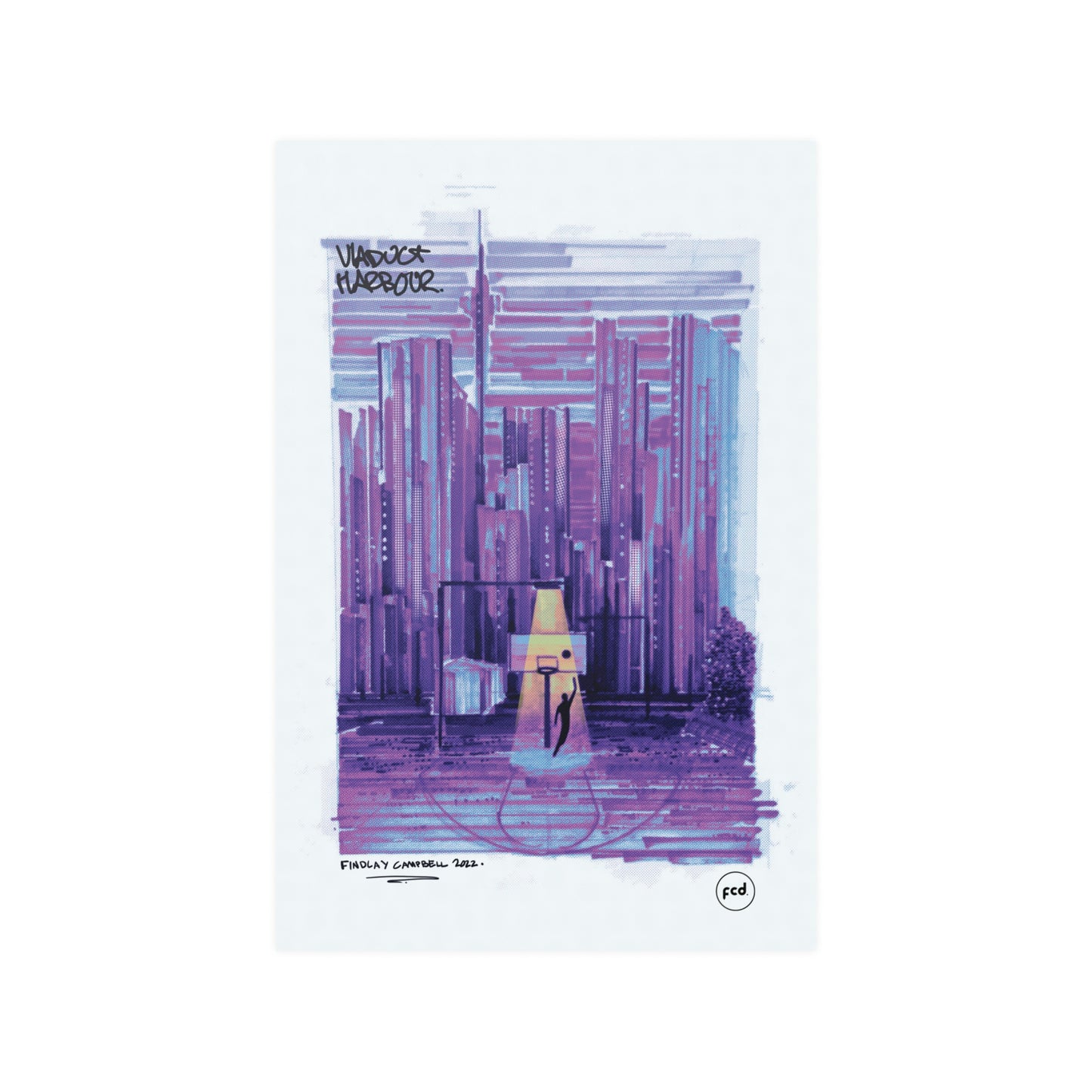 'VIADUCT HARBOUR' Satin Poster