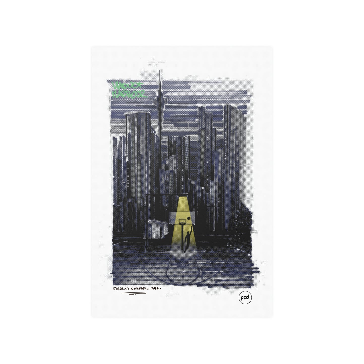 'VIADUCT HARBOUR' Satin Poster