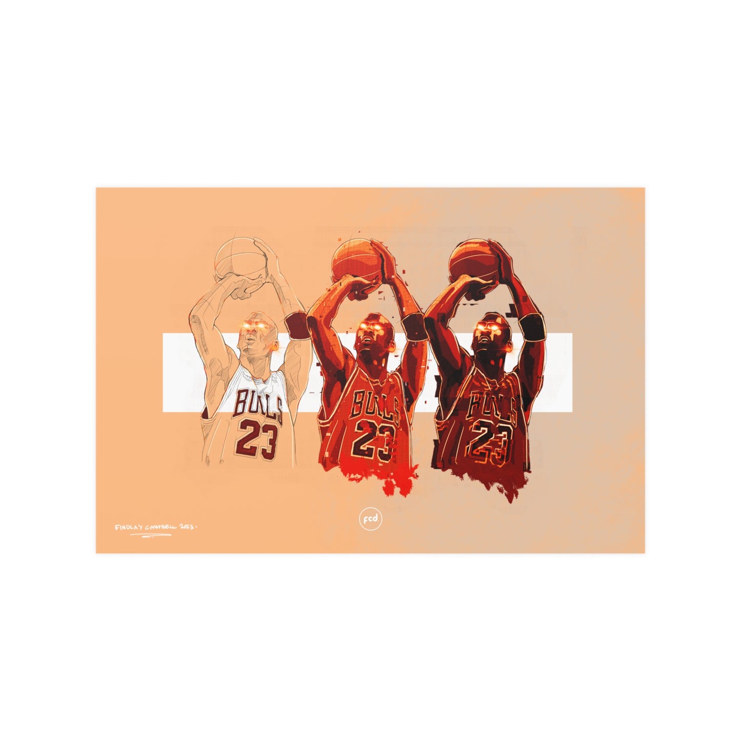'MJ SKETCH' Satin Poster Print