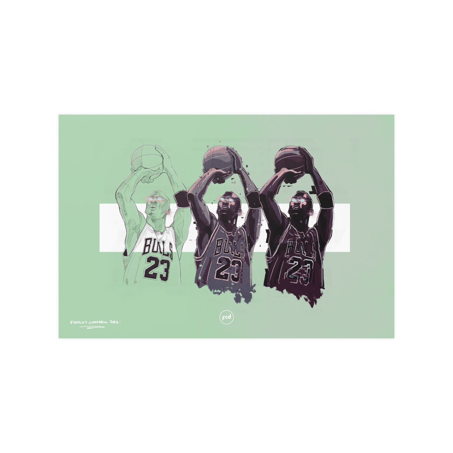 'MJ SKETCH' Satin Poster Print