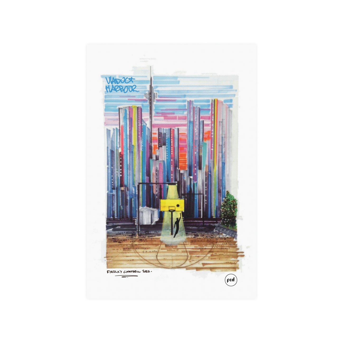 'VIADUCT HARBOUR' Satin Poster