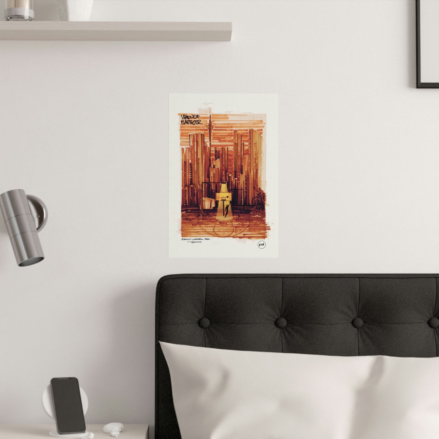 'VIADUCT HARBOUR' Satin Poster
