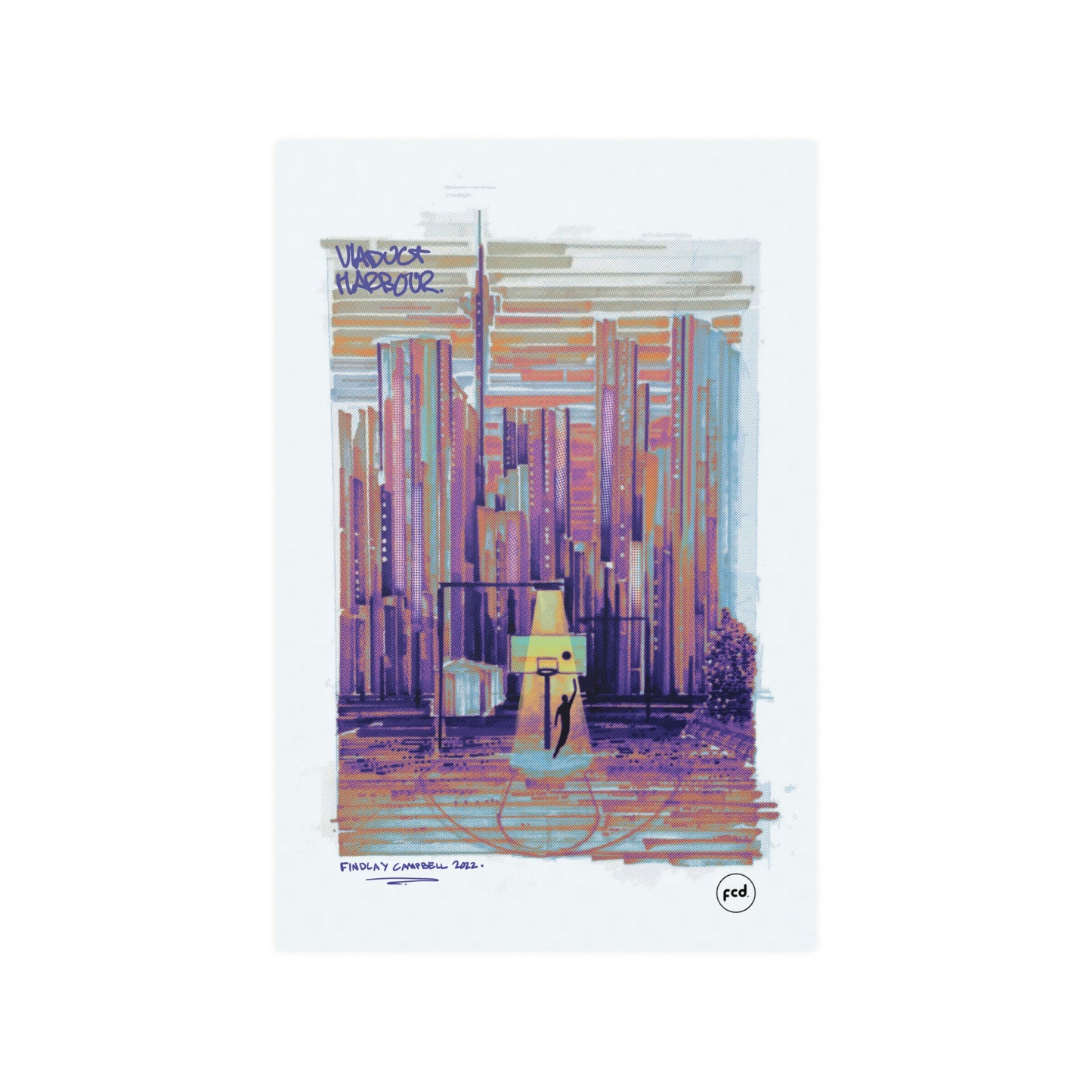 'VIADUCT HARBOUR' Satin Poster
