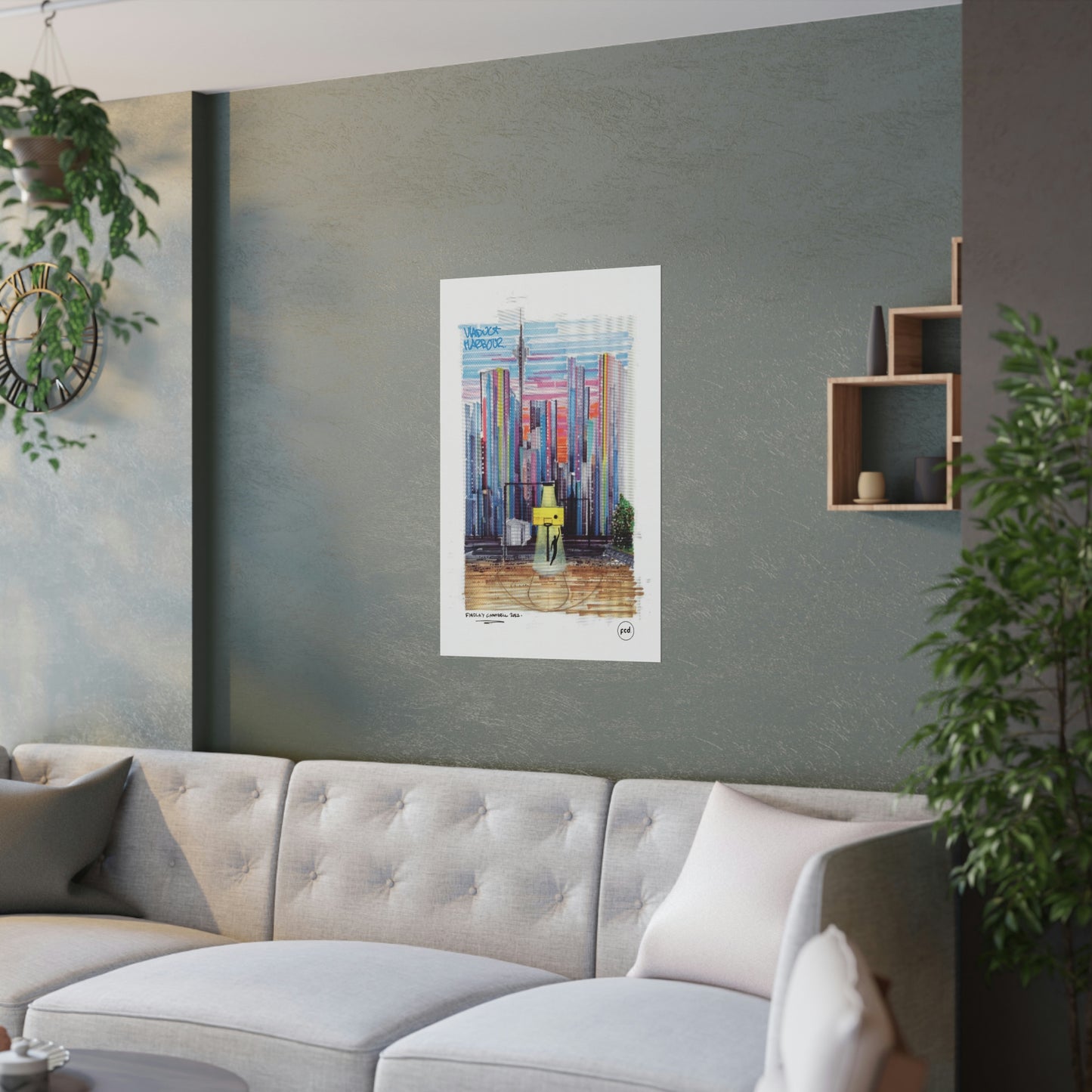 'VIADUCT HARBOUR' Satin Poster