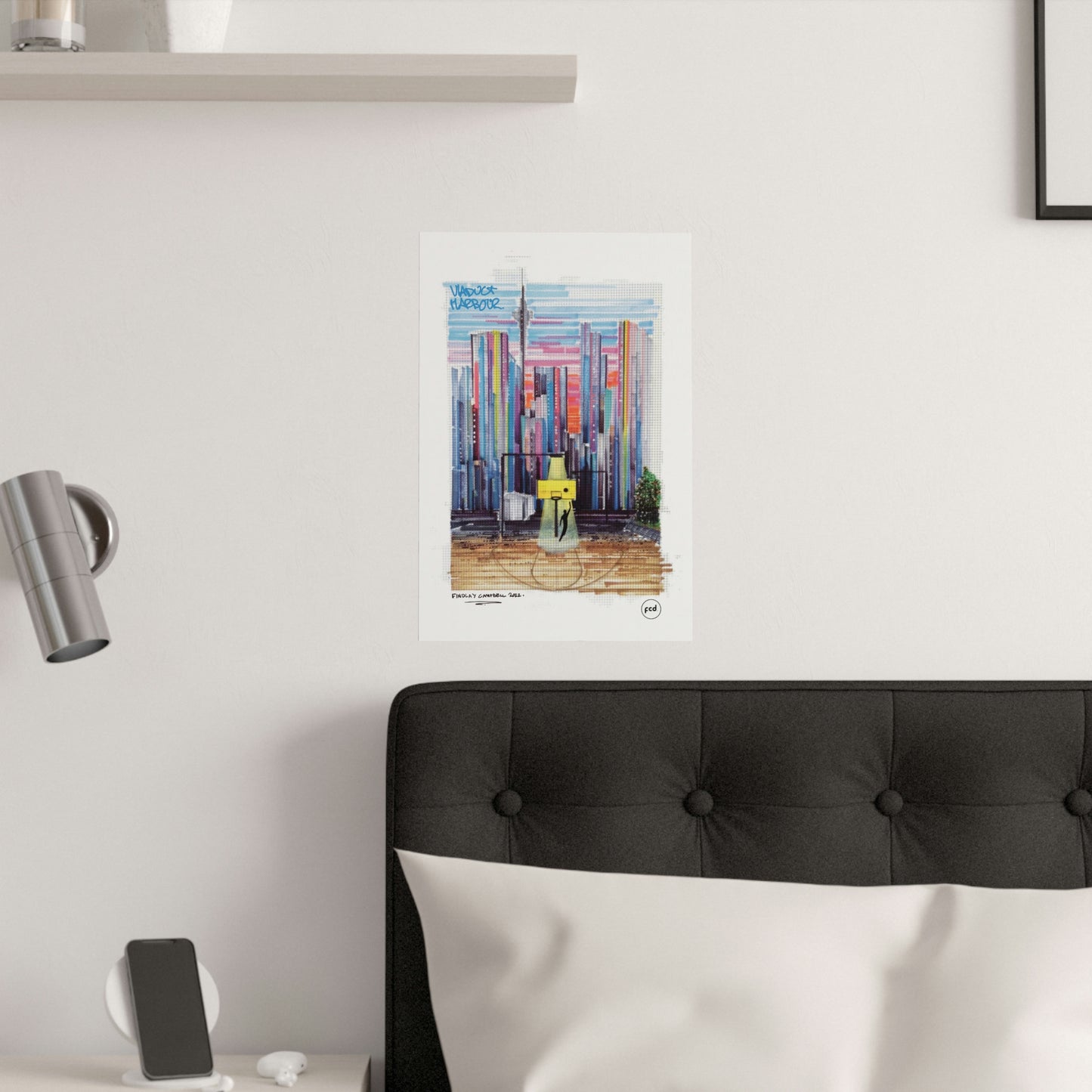 'VIADUCT HARBOUR' Satin Poster