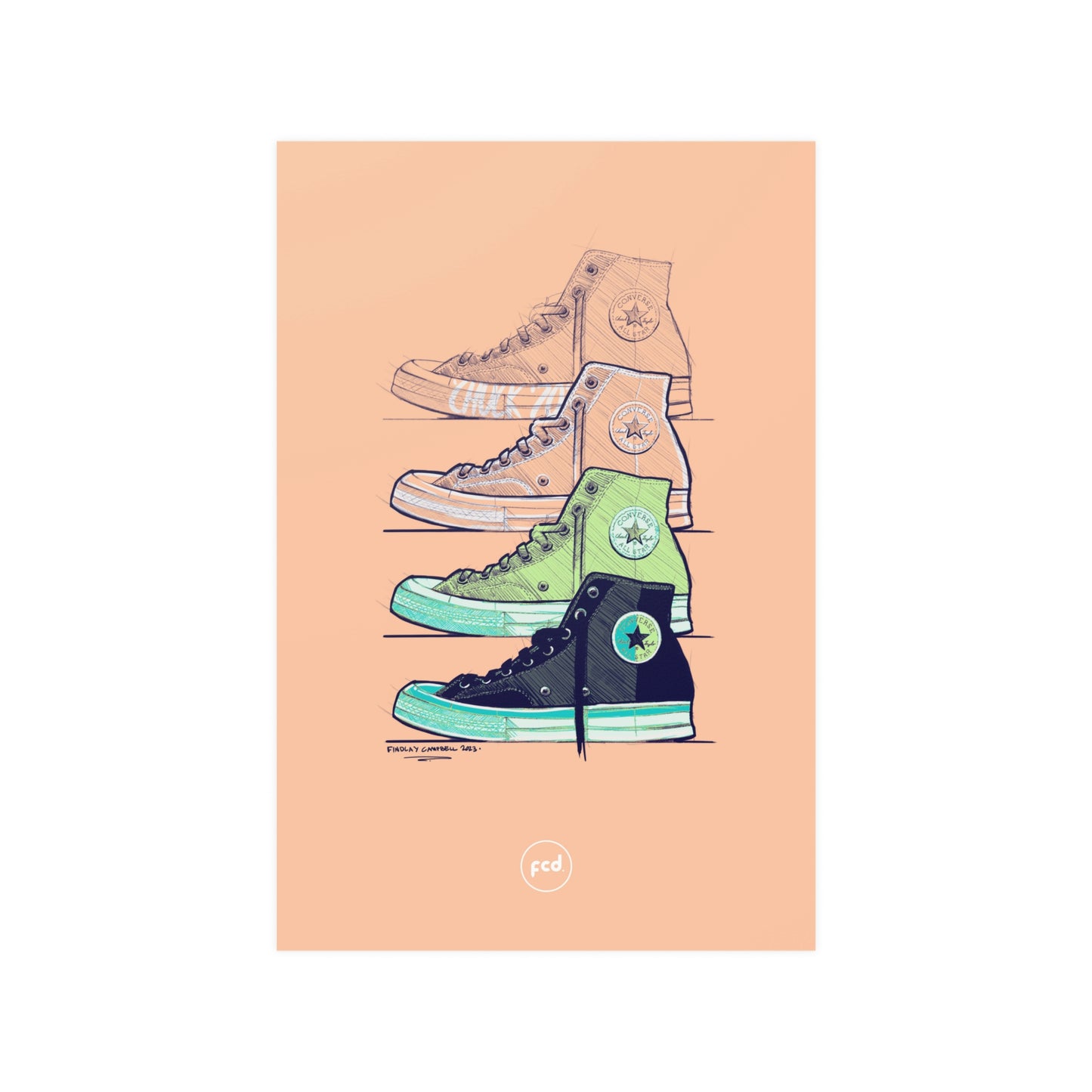 'CHUCK '70 SKETCH' Satin Poster
