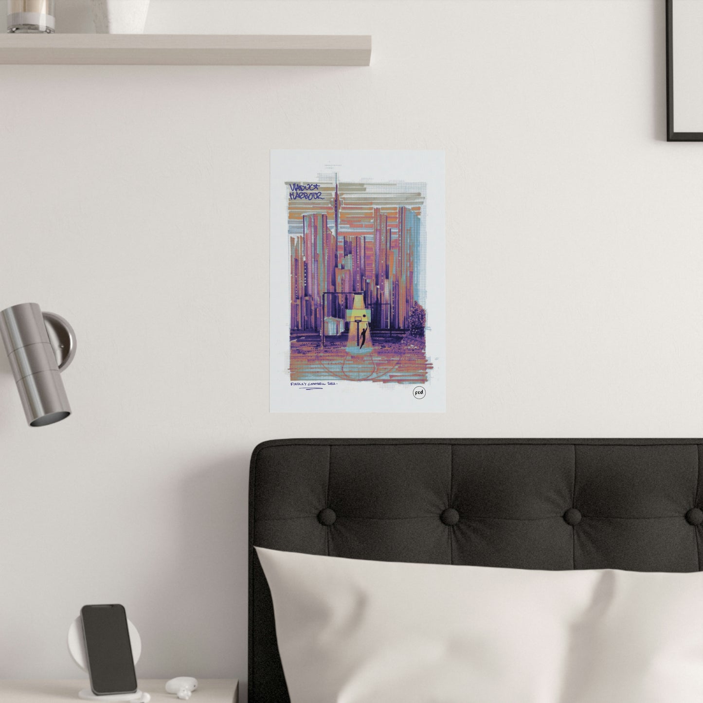 'VIADUCT HARBOUR' Satin Poster