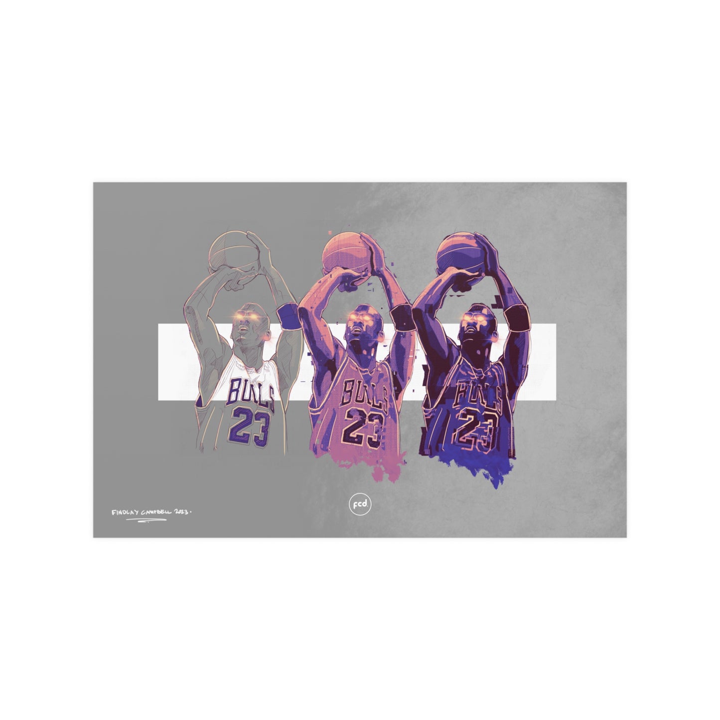'MJ SKETCH' Satin Poster Print